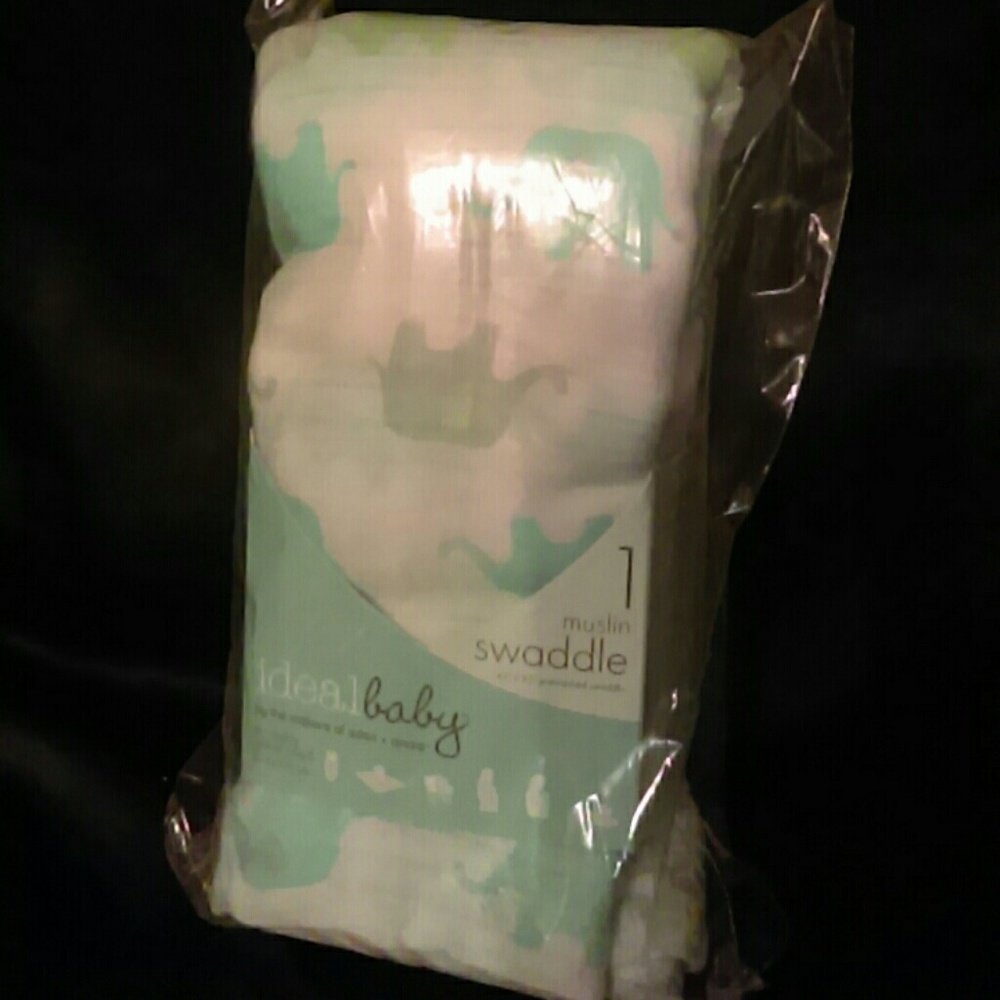 Elephant Print Baby Muslin Swaddle
